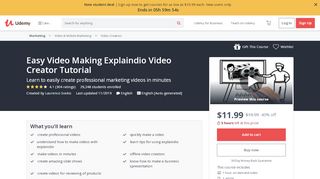 
                            8. Easy Video Making Explaindio Video Creator Tutorial | Udemy
