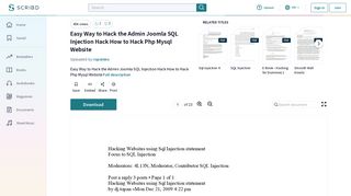 
                            4. Easy Way to Hack the Admin Joomla SQL Injection Hack How to ...