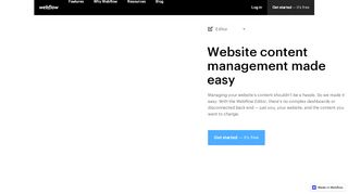 
                            10. Easy website content management, for everyone | Webflow