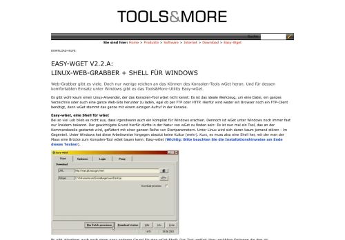 
                            6. Easy-Wget - TOOLS & MORE: Software - Hardware - Services