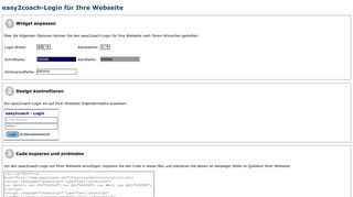 
                            5. easy2Coach-Login für Ihre Webseite