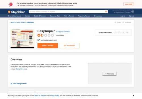 
                            10. EasyAupair Reviews - 20 Reviews of Easyaupair.com | Sitejabber