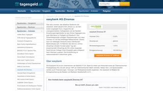 
                            5. easybank AG Zinsmax - Tagesgeld.at