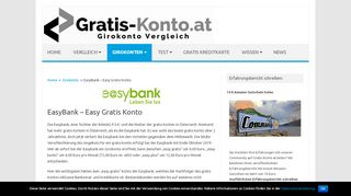 
                            10. EasyBank - Easy Gratis Konto - Gratis Konto Vergleich für Österreich