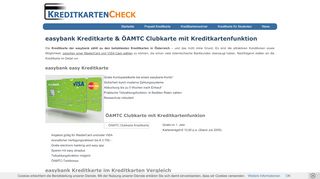 
                            5. easybank & ÖAMTC Clubkarte Kreditkarte im Kreditkarten Vergleich