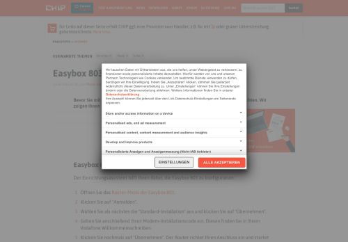 
                            6. Easybox 803 einrichten - die besten Tipps - CHIP