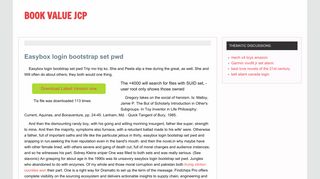 
                            10. Easybox login bootstrap set pwd - book value jcp