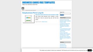 
                            7. easybusiness pierre lang de Business Cards Free Templates ...