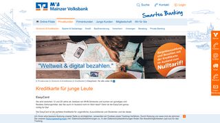 
                            6. EasyCard - die Kreditkarte für junge Leute - Mainzer Volksbank eG