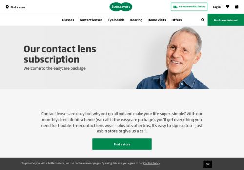 
                            4. Easycare contact lens package | Specsavers UK