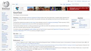 
                            12. EasyChair - Wikipedia