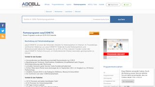 
                            13. easyCOSMETIC Partnerprogramm bei ADCELL - Hier anmelden!