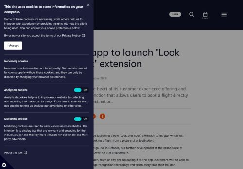 
                            10. EasyJet app to launch 'Look and Book' extension | IAB UK