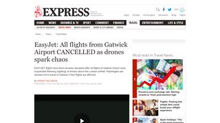 
                            12. EasyJet Gatwick Airport flights cancelled after drone incident - latest ...