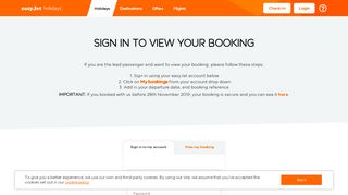 
                            2. easyJet holidays - My Bookings