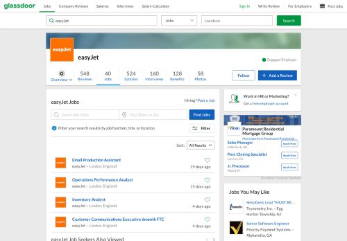 
                            8. easyJet Jobs | Glassdoor