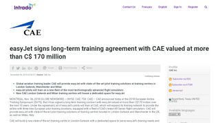 
                            6. easyJet signs long-term training agreement with CAE valued at ...