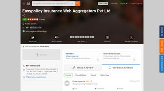 
                            10. Easypolicy Insurance Web Aggregators Pvt Ltd in Delhi - Justdial