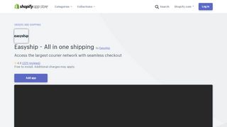 
                            4. Easyship ‑ All in one shipping – Ecommerce Plugins for Online Stores ...