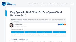 
                            6. EasySpace In 2019: What Do EasySpace Client Reviews Say?