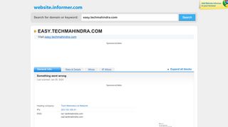 
                            12. easy.techmahindra.com at WI. EASY - Login - Website Informer