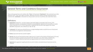 
                            11. easyusenet | General Terms and Conditions EasyUsenet