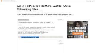 
                            12. Easyworksonline.com is biggest froud of market - LATEST TIPS AND ...