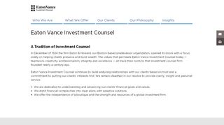 
                            6. Eaton Vance Investment Counsel | Eaton Vance