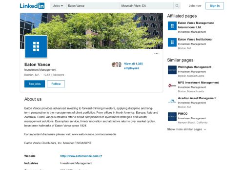 
                            9. Eaton Vance | LinkedIn