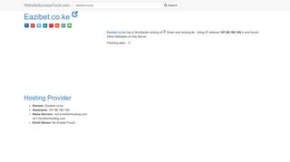 
                            9. Eazibet.co.ke Error Analysis (By Tools) - WebsiteSuccessTools.com