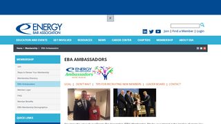 
                            7. EBA Ambassadors - Membership | Energy Bar Association