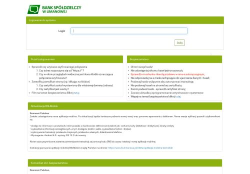 
                            2. eBankNet - Bank Spółdzielczy w Limanowej