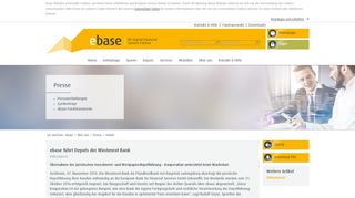 
                            2. ebase führt Depots der Wüstenrot Bank