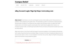 
                            6. eBay Account Login/Sign Up Steps | www.ebay.com - Campus Relief