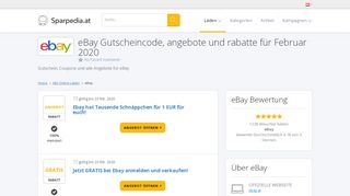 
                            11. ? eBay Gutscheincode Österreich | Februar 2019 - Sparpedia.at