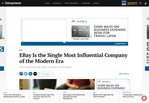 
                            13. EBay Is the Single Most Influential Company of the Modern Era