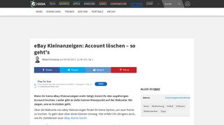 
                            7. eBay Kleinanzeigen: Account löschen – so geht's – GIGA