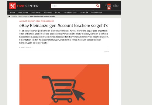 
                            6. eBay Kleinanzeigen Account löschen | TippCenter