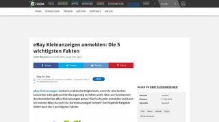 
                            11. eBay Kleinanzeigen anmelden: Die 5 wichtigsten Fakten – GIGA