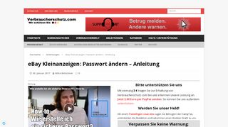 
                            13. eBay Kleinanzeigen: Passwort ändern - Anleitung - Onlinewarnungen ...