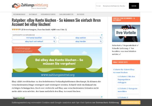 
                            13. eBay Konto löschen - So löschen man ein eBay Account!