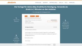 
                            2. eBay-Kreditkarte online kündigen | geprüfte Vorlage - Aboalarm