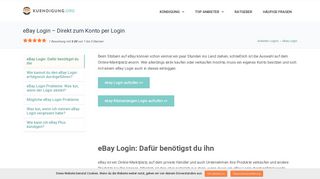 
                            10. eBay Login ▷ Direkt zum My eBay Konto per Login - Kuendigung.org