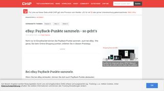 
                            4. eBay: PayBack-Punkte sammeln - so geht's - CHIP