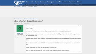 
                            11. eBay & PayPal - Doppelt beschissen? | ComputerBase Forum