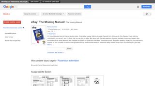 
                            9. eBay: The Missing Manual: The Missing Manual