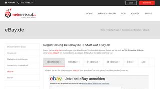
                            9. eBay.de: MeinEinkauf.ch