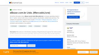 
                            13. eBazar.com.br Ltda. (MercadoLivre) - BNamericas
