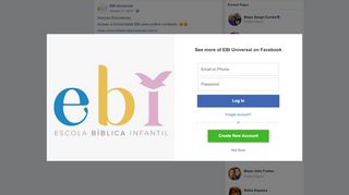 
                            2. EBI Universal - Atenção Educadores, Acesse a ... - Facebook