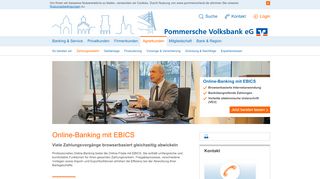 
                            12. EBICS Online-Banking - Pommersche Volksbank eG